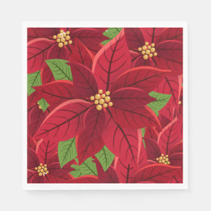Serviette En Papier Noël Poinsettia