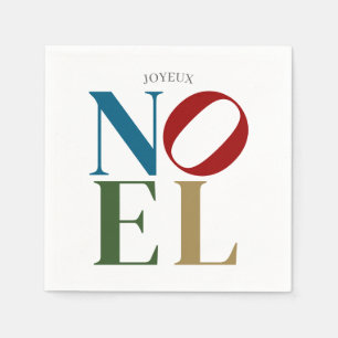 Serviette En Papier NOEL Pop Letter Art Inspiré Noël