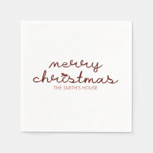 Serviette En Papier Noël Red Bow