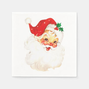 Serviette En Papier Noël rétro Père Noël