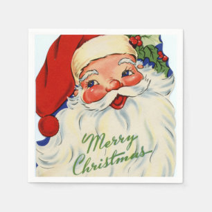 Serviette En Papier Noël rétro Père Noël Fête de Noël