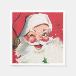 Serviette En Papier Noël rétro Père Noël Holiday