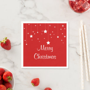 Serviette En Papier Noël rouge et blanc