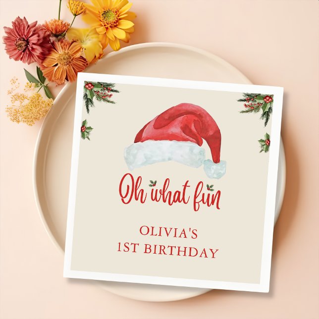 Serviette En Papier Noël Santa Hat Anniversaire (Créateur téléchargé)
