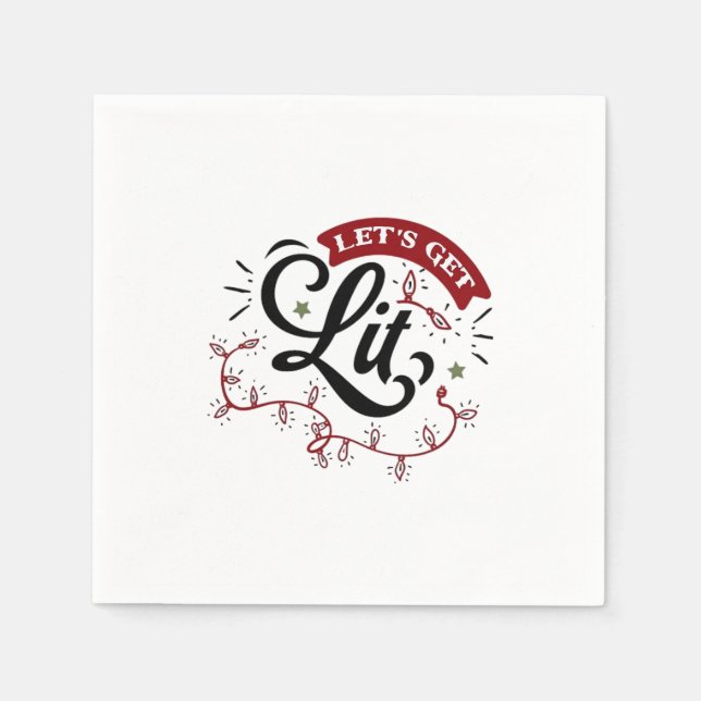 Serviette En Papier Noël Soirée Joyeux Noël - Faisons-nous briller (Devant)