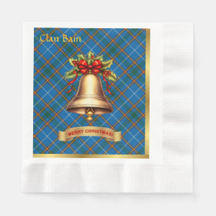 Serviette En Papier Noël Tartan personnalisé Bain