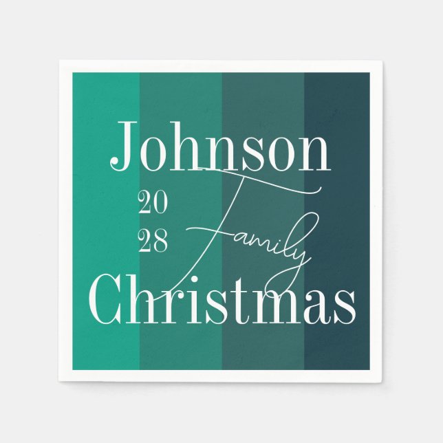 Serviette En Papier Noël Vert (Devant)