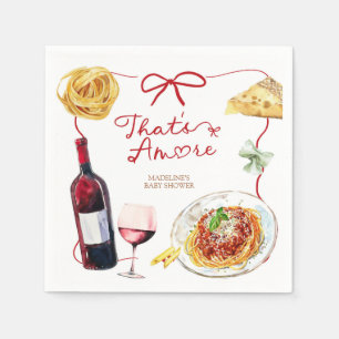 Serviette En Papier Nœud Coquette Rouge C'est l'Amour