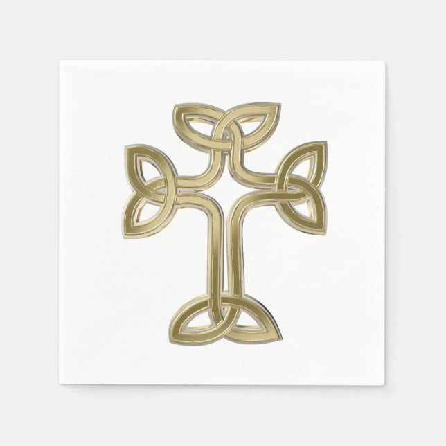 Serviette En Papier noeud de croix celtique (Devant)