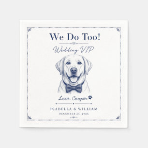 Serviette En Papier Nœud de mariage de chien personnalisé Imprimable a
