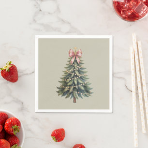 Serviette En Papier Noeud de sapin de Noël Coquette Xmas