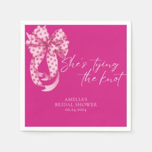 Serviette En Papier Noeud papillon rose chaud Enterrement de vie de je