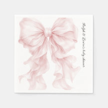 Noeud Ruban Rose Baby Shower
