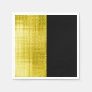 Serviette En Papier Noir à panneau or