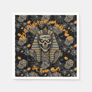 Serviette En Papier 🖤 noir Pharaoh Mummy serviettes 🎃 👑