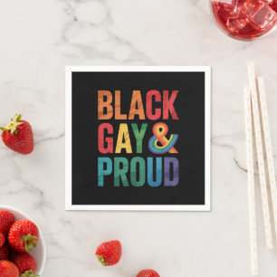 Serviette En Papier Noirs gays et fiers LGBTQ Noirs queer