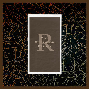 Serviette En Papier Nom Brown et bronzage Papier monogramme Serviette