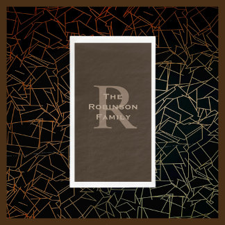 Serviette En Papier Nom Brown et bronzage Papier monogramme Serviette