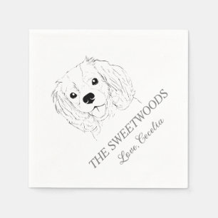 Serviette En Papier Nom Cocker Spaniel Mariage Napkins