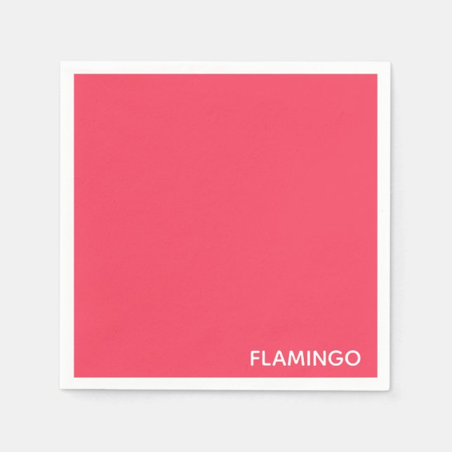 Serviette En Papier Nom de couleur rose Flamant rose (Devant)