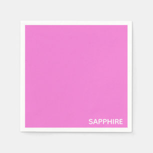 Serviette En Papier Nom de couleur rose saphir