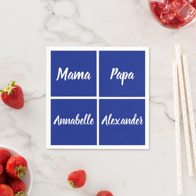 Serviette En Papier Nom de famille Modèles (En situation)