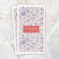 Nom de famille personnalisé Nourriture mignonne de