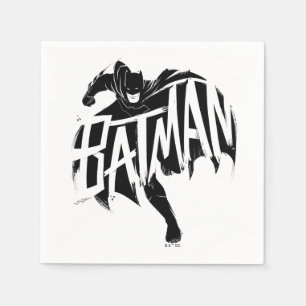 Serviette En Papier Nom de la brosse à encre Batman