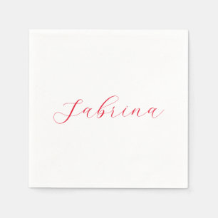 Serviette En Papier Nom d'écriture professionnelle classique personnal