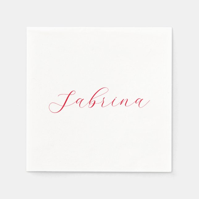 Serviette En Papier Nom d'écriture professionnelle classique personnal (Devant)
