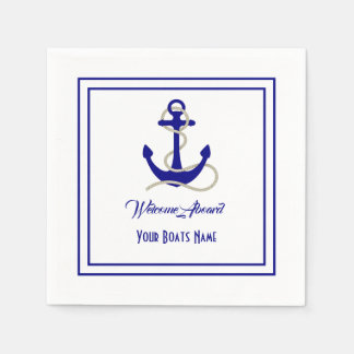 Serviette En Papier Nom des bateaux à ancre marine
