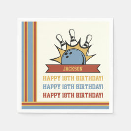 Serviette En Papier Nom du bol Âge Sentiment Anniversaire