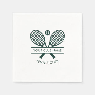 Serviette En Papier Nom du club de sport Papier à motif de raquettes d