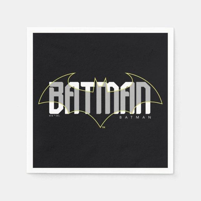 Serviette En Papier Nom Hi-Tech Graphique de Batman (Devant)