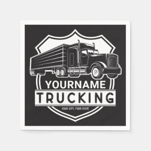 Serviette En Papier NOM personnalisé Camions Big Rig Semi Trucker