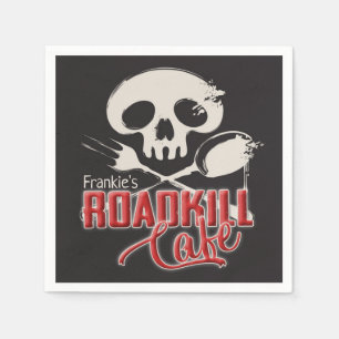 Serviette En Papier Nom personnalisé Cheeky Roadkill Café Party