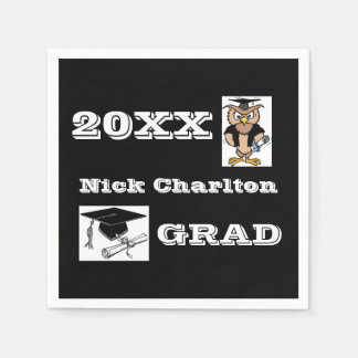 Serviette En Papier Nom personnalisé du diplôme Napkins
