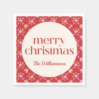 Nom personnalisé Gras rose rouge or géométrique