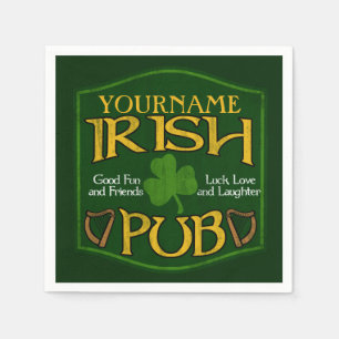 Serviette En Papier Nom personnalisé Irish Pub Papier serviettes