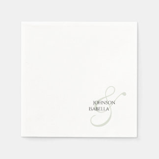 Serviette En Papier Nom personnalisé minimal Papier Napkin