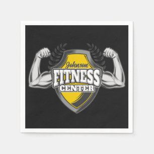 Serviette En Papier Nom personnalisé Muscle Fitness Trainer Gym