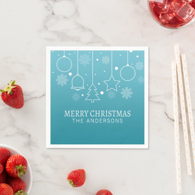 Serviette En Papier Nom personnalisé personnalisé personnalisé Noël |  (En situation)