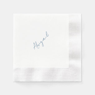 Serviette En Papier Nom personnalisé sarcelle Fête de mariage Monnaie
