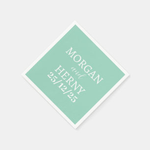 SERVIETTE EN PAPIER NOM PERSONNALISÉ STYLE MODERNE LUMINEUX SAPHIR MAR