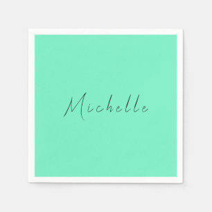 Serviette En Papier Nom Professionnel Moderne minimaliste manuscrit