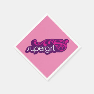 Serviette En Papier Nom Super Supergirl et Bouclier S
