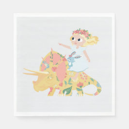 Serviette En Papier Nomi & Brave Ride Triceratops - Cocktail Serviette