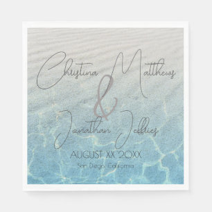 Serviette En Papier Noms dans le mariage de Sand Beach