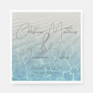 Serviette En Papier Noms dans le mariage de Sand Beach