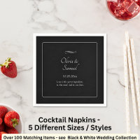 Noms Date Message Noir Blanc Infini Cocktail